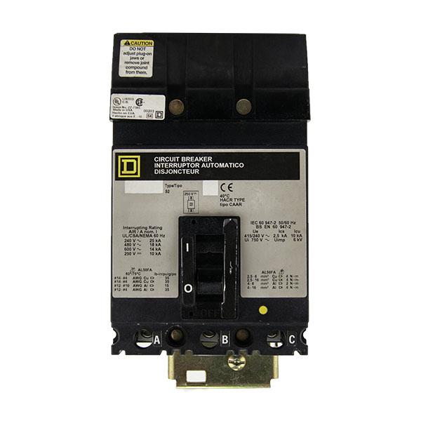 USED Square D FH36090 I-Line Circuit Breaker 90 Amps 600VAC 
