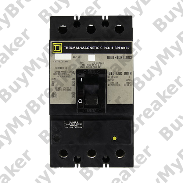Square D KAP36125 Molded Case Circuit Breaker 3 pole 125 amp 600 volt 