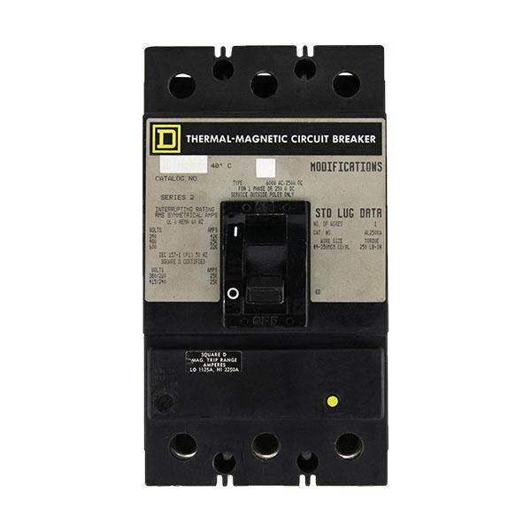 Square D KHL36000M 3 Pole 250 Amp 600v Circuit Breaker
